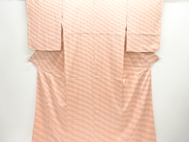 未使用品　青海波模様付け下げ小紋着物